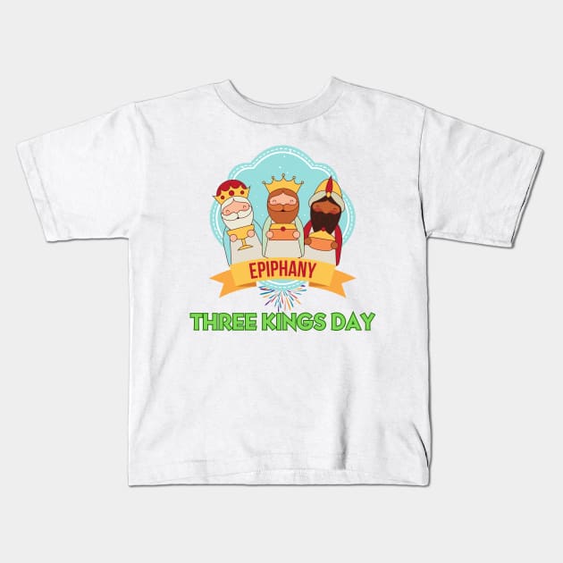 Epiphany and Three Kings Day Kids T-Shirt by smkworld